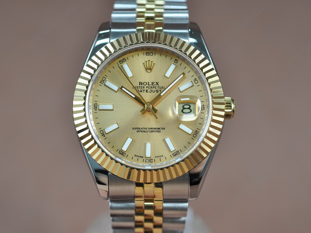 勞力士【男性用】DateJust 36mm TT White Dial A-2836-2 自動機芯0