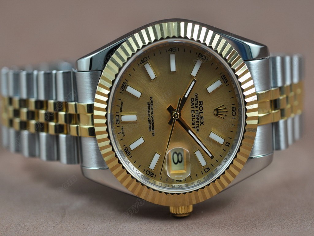 勞力士【男性用】DateJust 36mm TT White Dial A-2836-2 自動機芯1