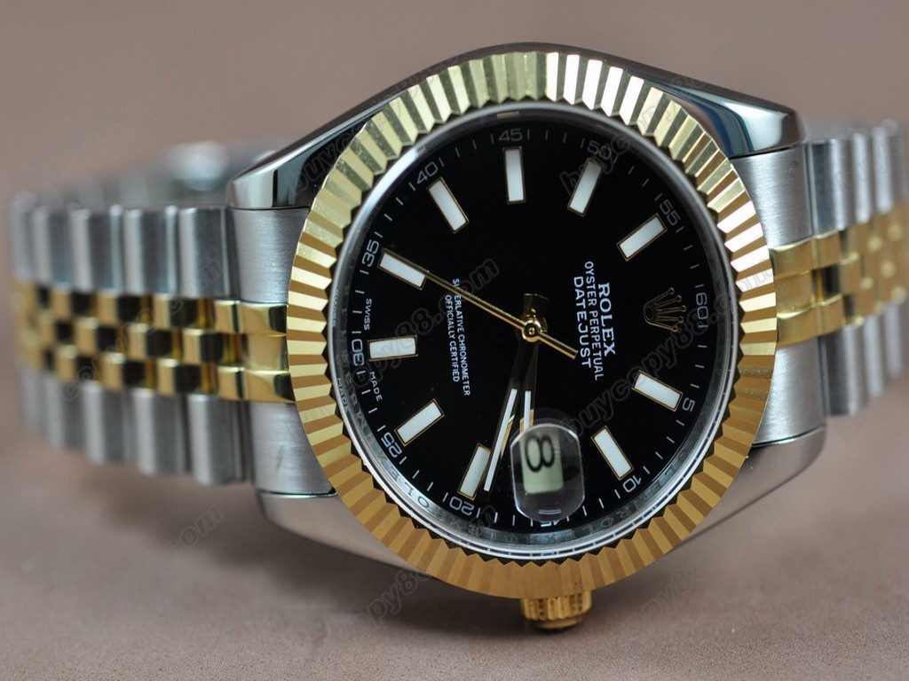 勞力士【男性用】DateJust 36mm TT White Dial A-2836-2 自動機芯0