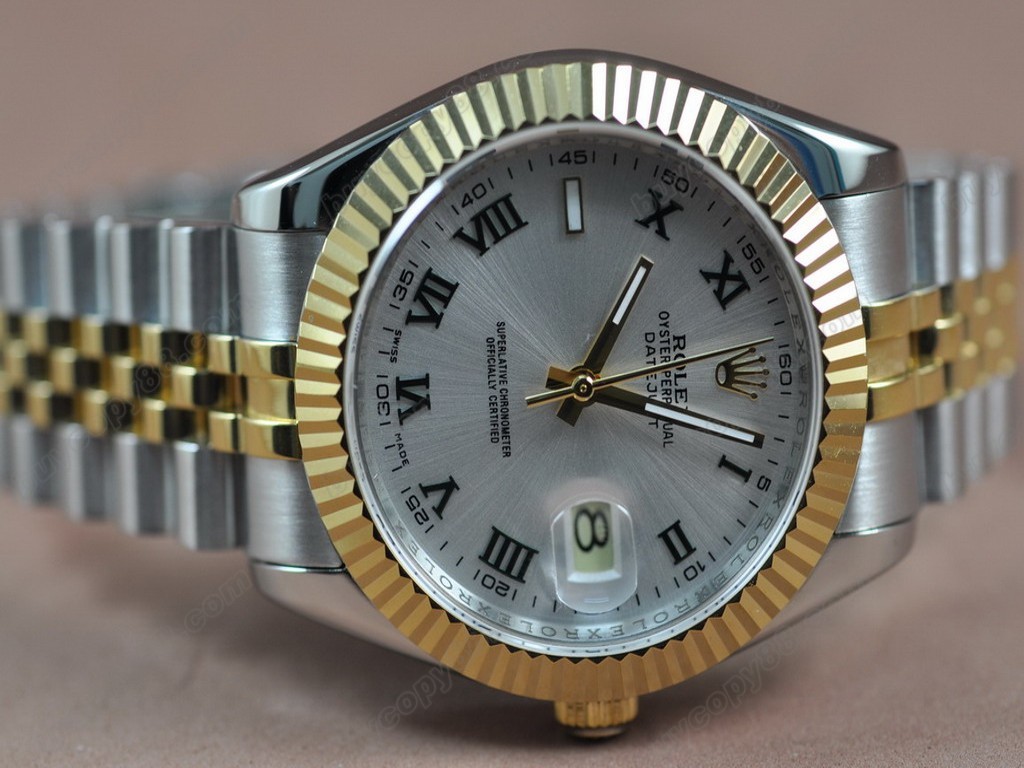 勞力士【男性用】DateJust 36mm TT White Dial A-2836-2 自動機芯2