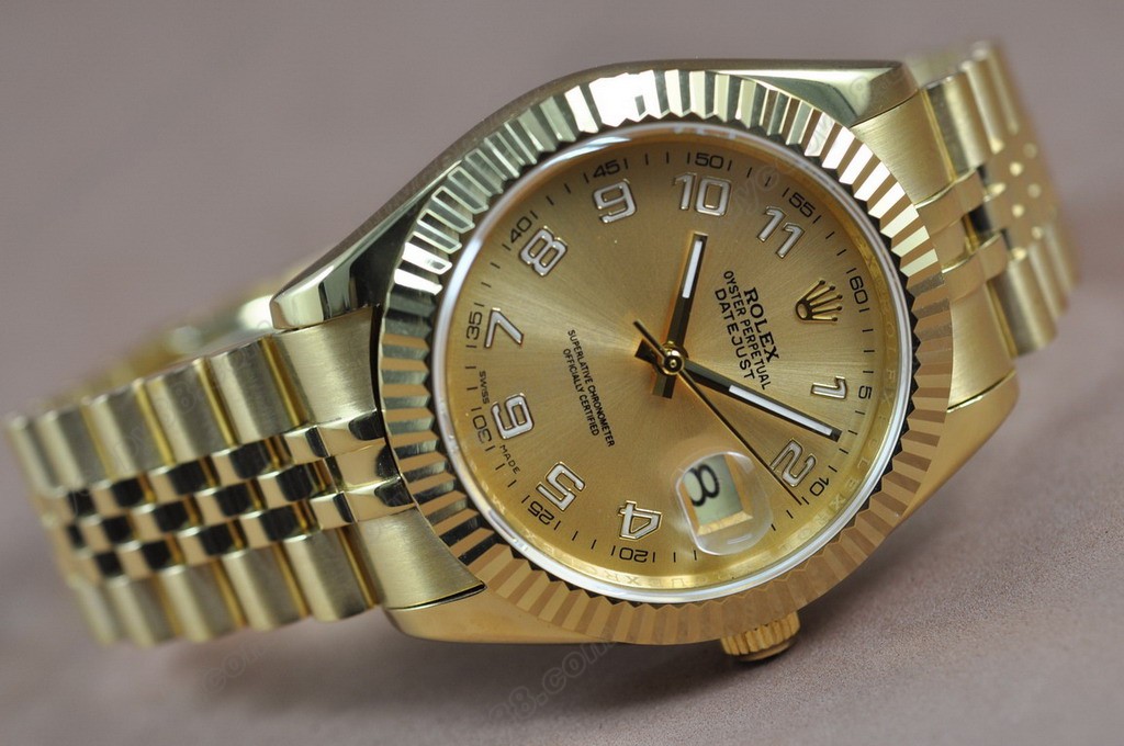 勞力士【男性用】DateJust 41mm Full YG White Dial A-2836-2 自動機芯搭載1