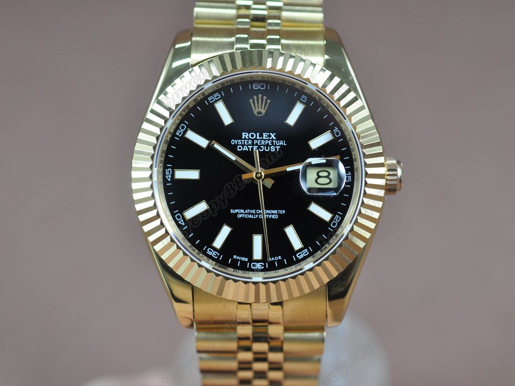 勞力士【男性用】 DateJust 41mm Full YG White Dial A-2836-2 自動機芯搭載0