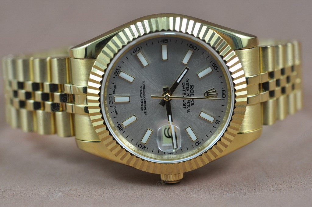 勞力士【男性用】DateJust 41mm Full YG White Dial A-2836-2 自動機芯搭載4