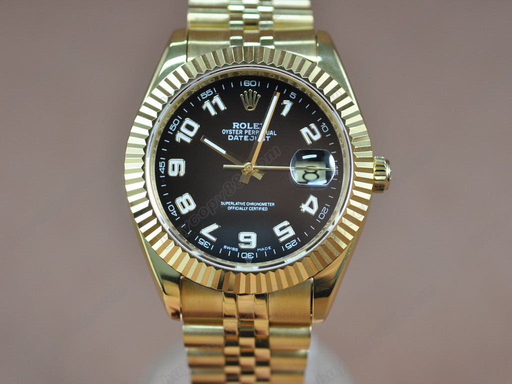 勞力士【男性用】 DateJust 41mm Full YG White Dial A-2836-2 自動機芯搭載　0