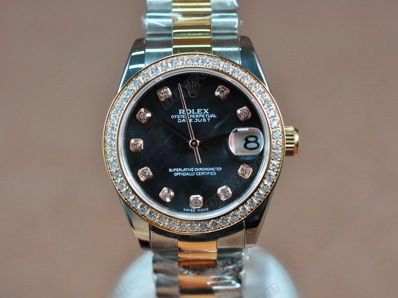 勞力士【男性用】 DateJust 36mm TT Diamonds White Dial A-2836-2 自動機芯搭載2