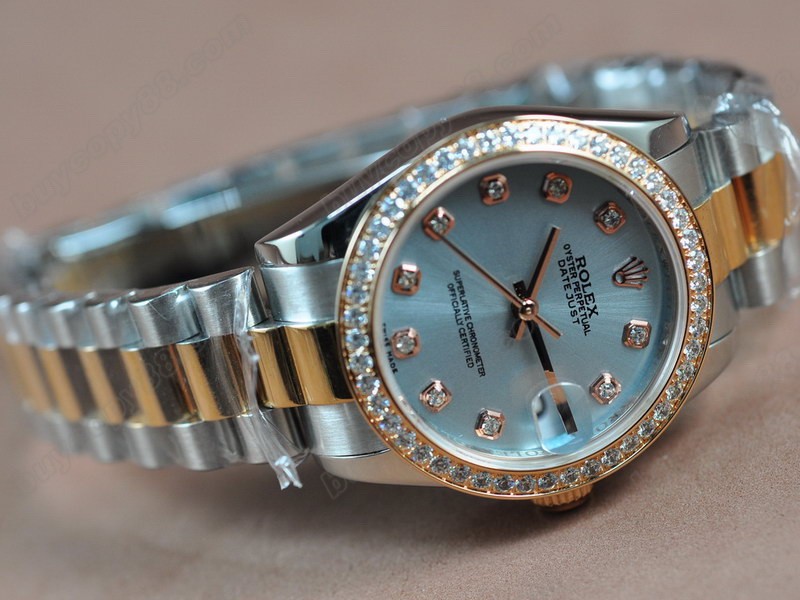 勞力士【男性用】 DateJust 36mm TT Diamonds White Dial A-2836-2 自動機芯搭載0