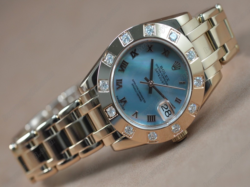 勞力士【女性用】 DateJust Mid 34mm Full RG White Dial A-2836-2 自動機芯搭載3