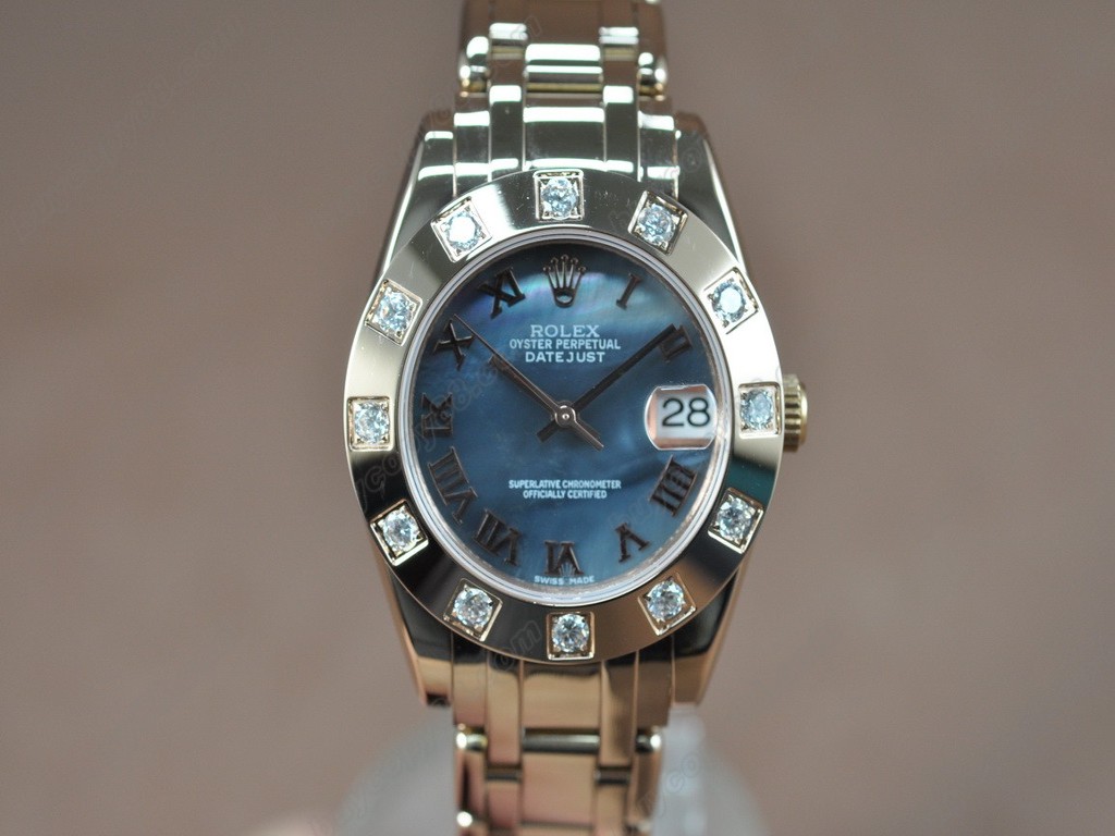 勞力士【女性用】 DateJust Mid 34mm Full RG White Dial A-2836-2 自動機芯搭載2