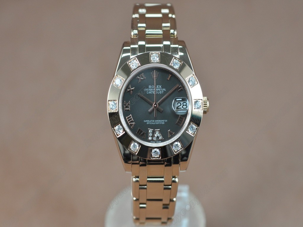 勞力士【女性用】DateJust Mid 34mm Full RG White Dial A-2836-2自動機芯搭載0