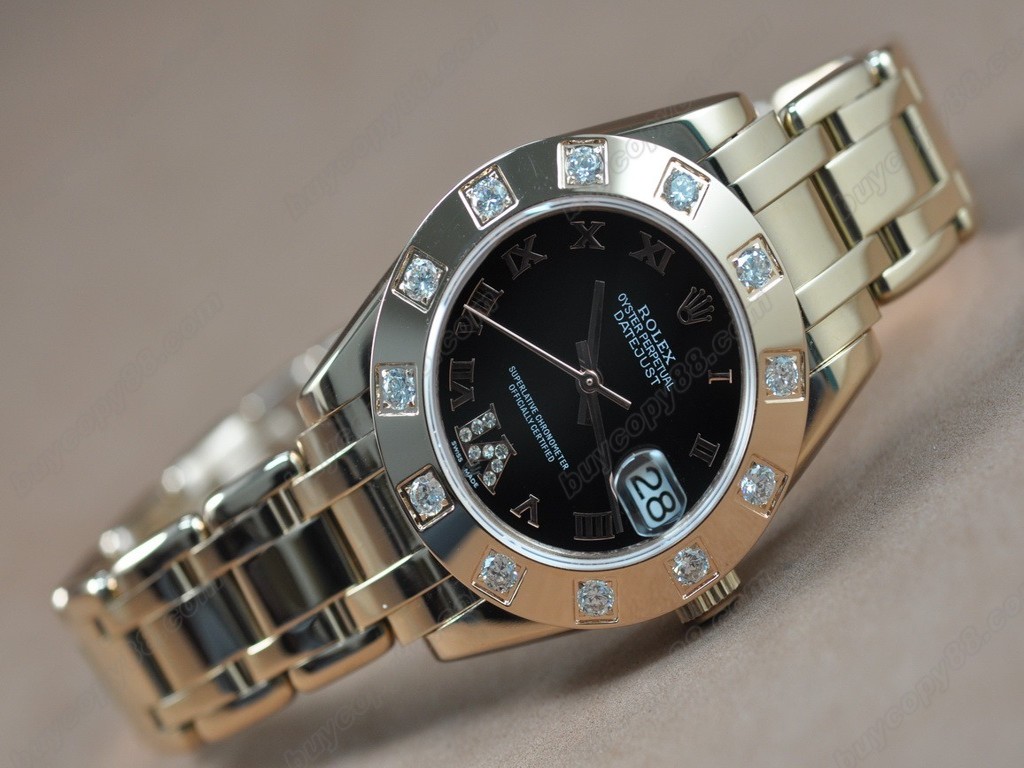 勞力士【女性用】DateJust Mid 34mm Full RG White Dial A-2836-2 自動機芯搭載3