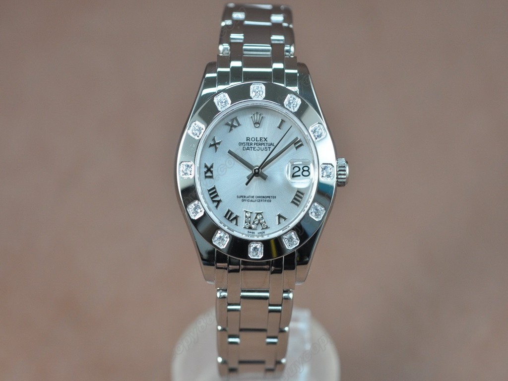 勞力士【女性用】DateJust Mid 34mm SS/SS White Dial A-2836-2 自動機芯搭載0