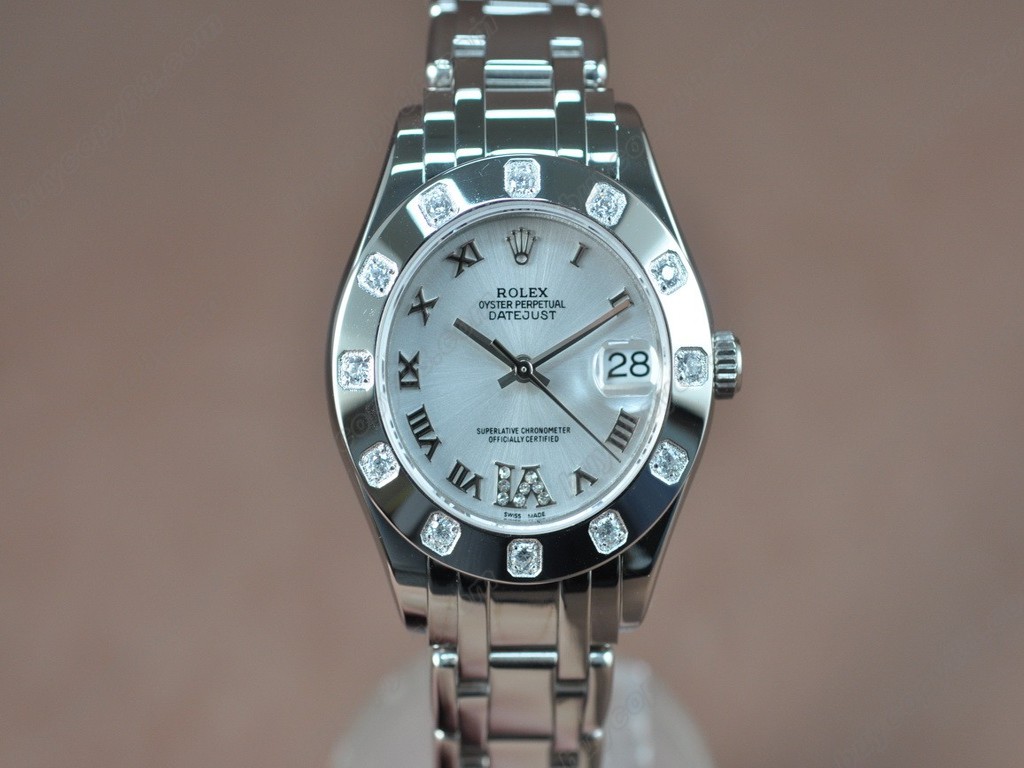 勞力士【女性用】DateJust Mid 34mm SS/SS White Dial A-2836-2 自動機芯搭載1