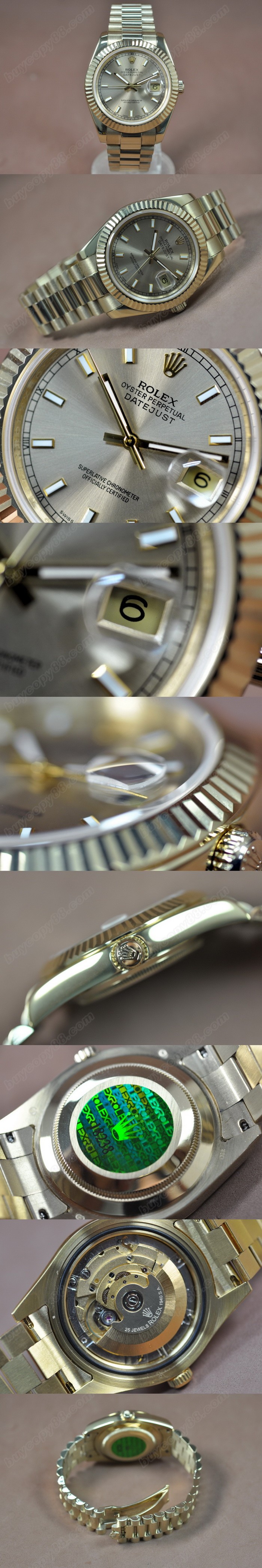 勞力士Rolex DayJust Ⅱ 41mm Full YG A-2836-2 自動機芯搭載0