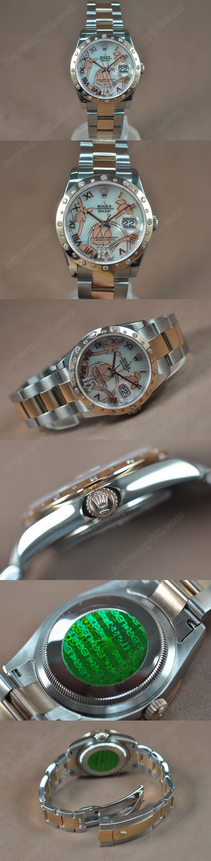 勞力士 Watches DateJust 2011 Flora TT/Diam Pearl 白 A-2836-2 自動機芯 搭 載0