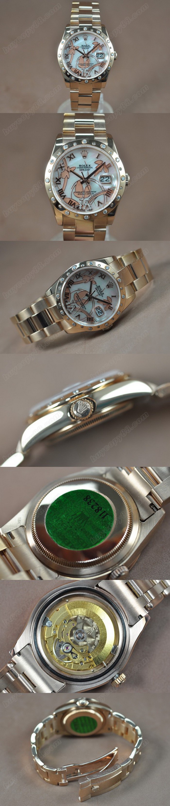 勞力士 Watches DateJust 2011 Flora 玫瑰金/Diam Pearl 白 A-2836-2 自動機芯 搭 載0