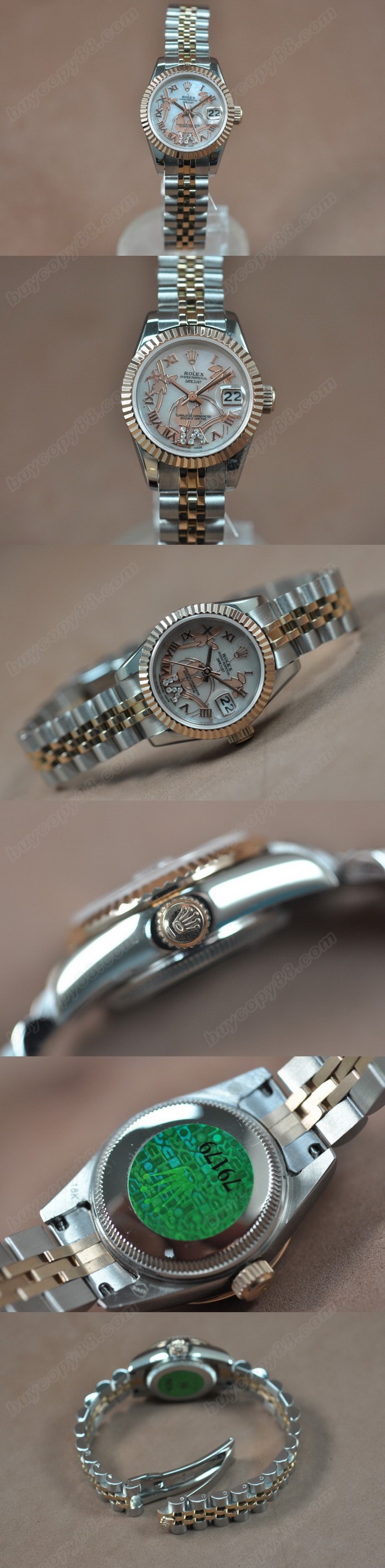  勞力士 Watches DateJust 26mm 2011 Flora TT Pearl 白 A-2671-2 自動機芯 搭 載   0