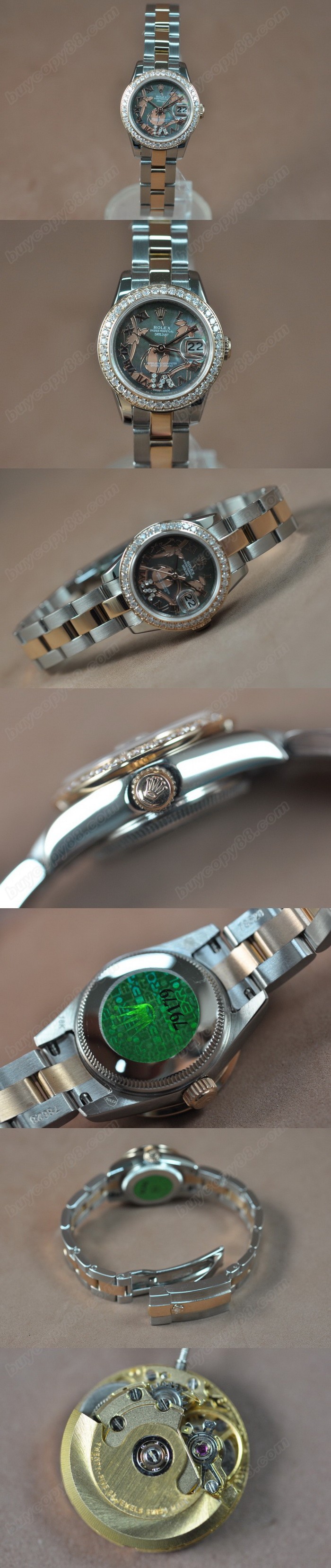  勞力士 Watches DateJust 26mm 2011 Flora TT Pearl 灰色 A-2671-2 自動機芯 搭 載   0