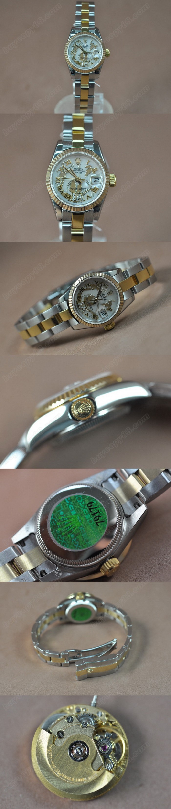  勞力士 Watches DateJust 26mm 2011 Flora TT Pearl 白 A-2671-2 自動機芯 搭 載   0