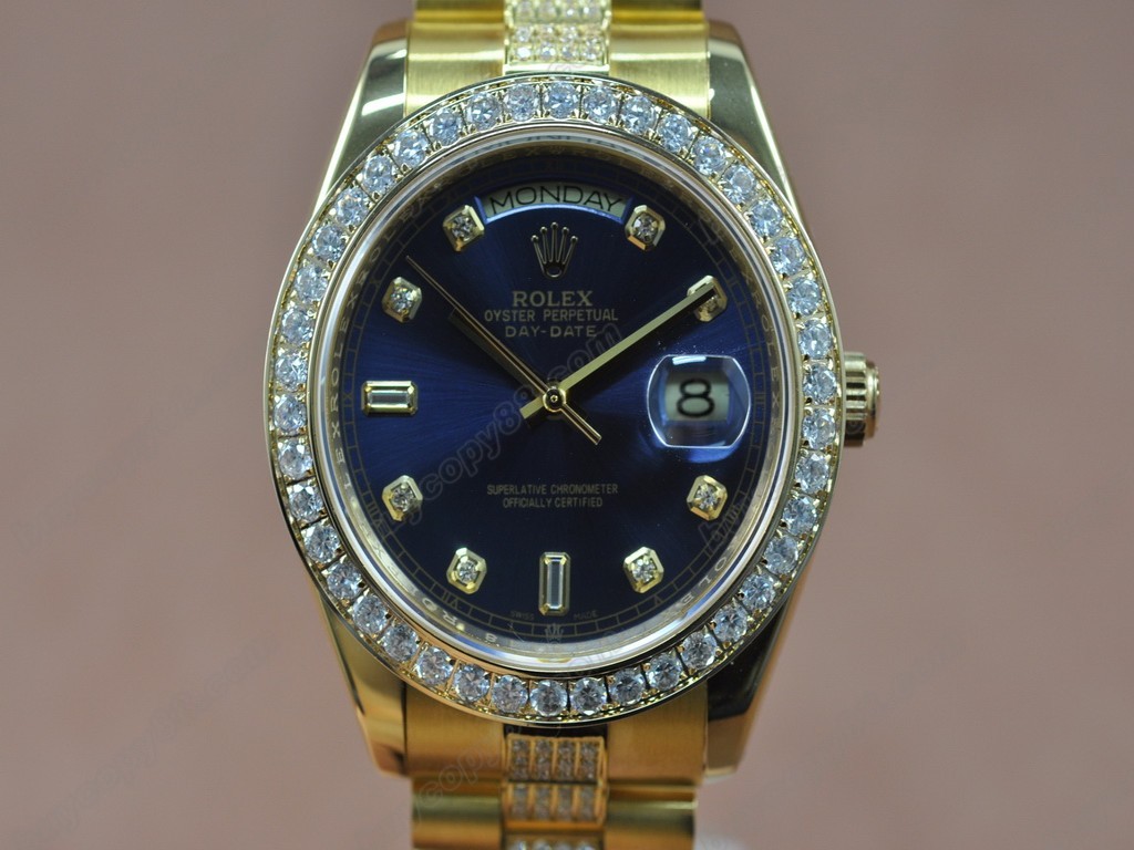 勞力士【男性用】41mm Full RG Diamonds White Dial A-2836-2 自動機芯搭載5