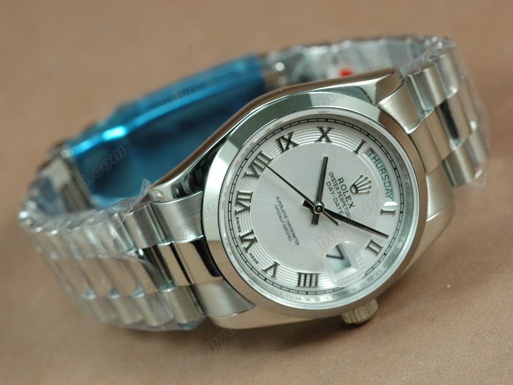 勞力士【男性用】DateDay 36mm SS/SS White Dial A-2836-2 自動機芯搭載5