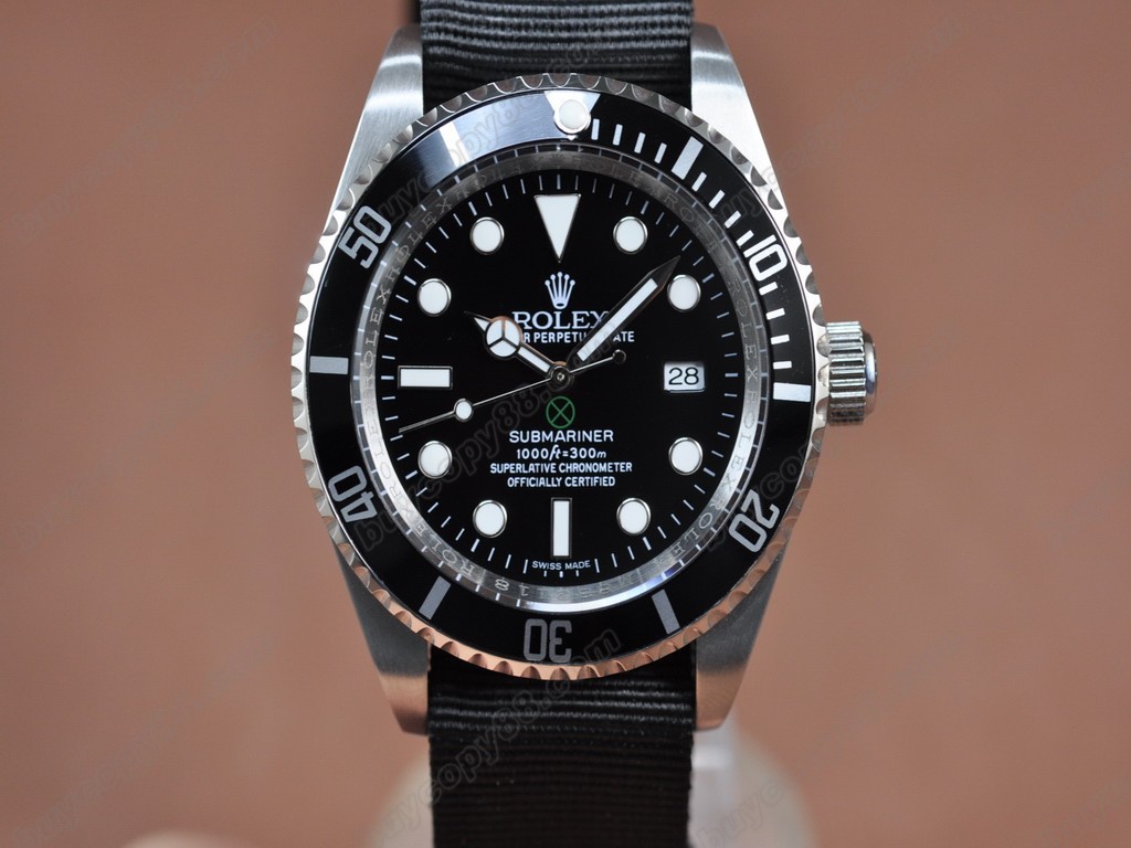 勞力士【男性用】Submariner SS Satin Strap Black Dial A-2836-2 自動機芯搭載0