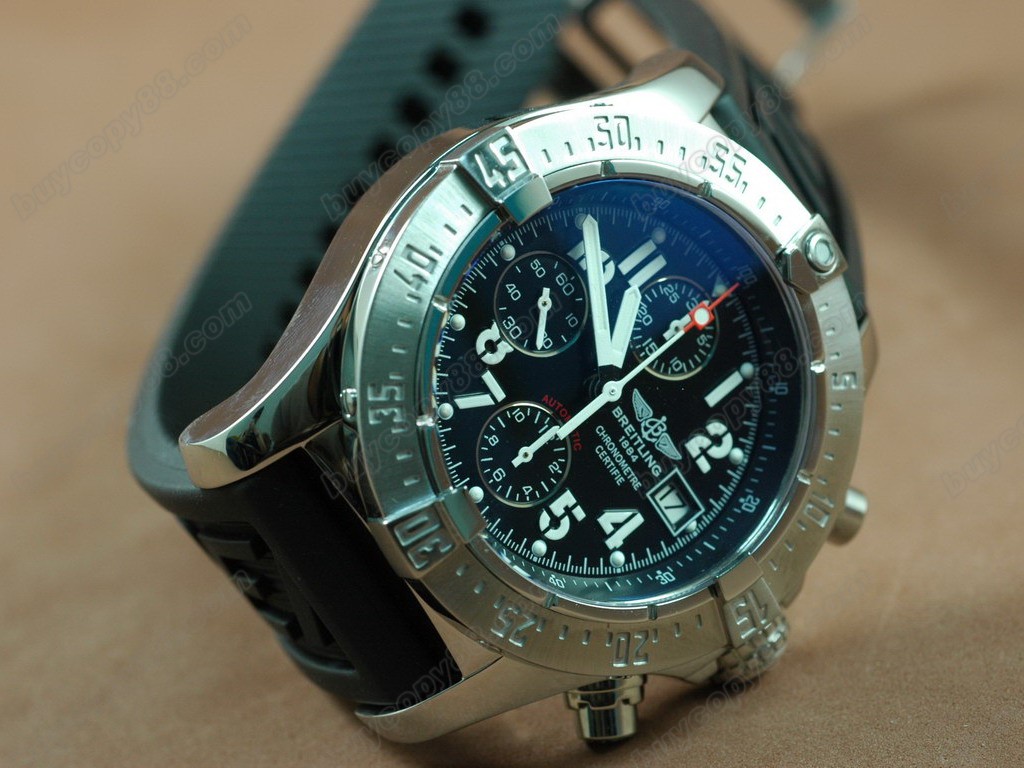 百年靈【男性用】 Skyland Avenger Chrono SS/RU Blue Asia7750自動機芯搭載4