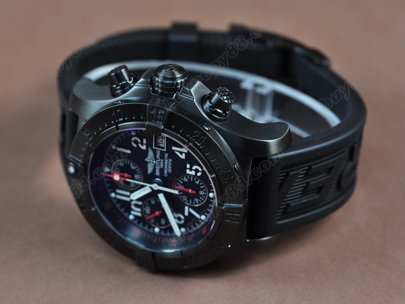 百年靈【男性用】 Skyland Avenger Chrono PVD/RU Black Asia7750自動機芯搭載2