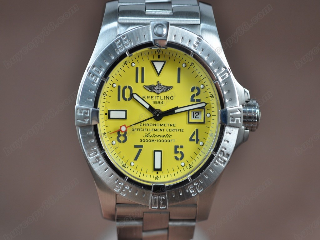 百年靈【男性用】 Skyland Avenger SS/SS Yellow Swiss Eta 2824-2 自動機芯搭載5