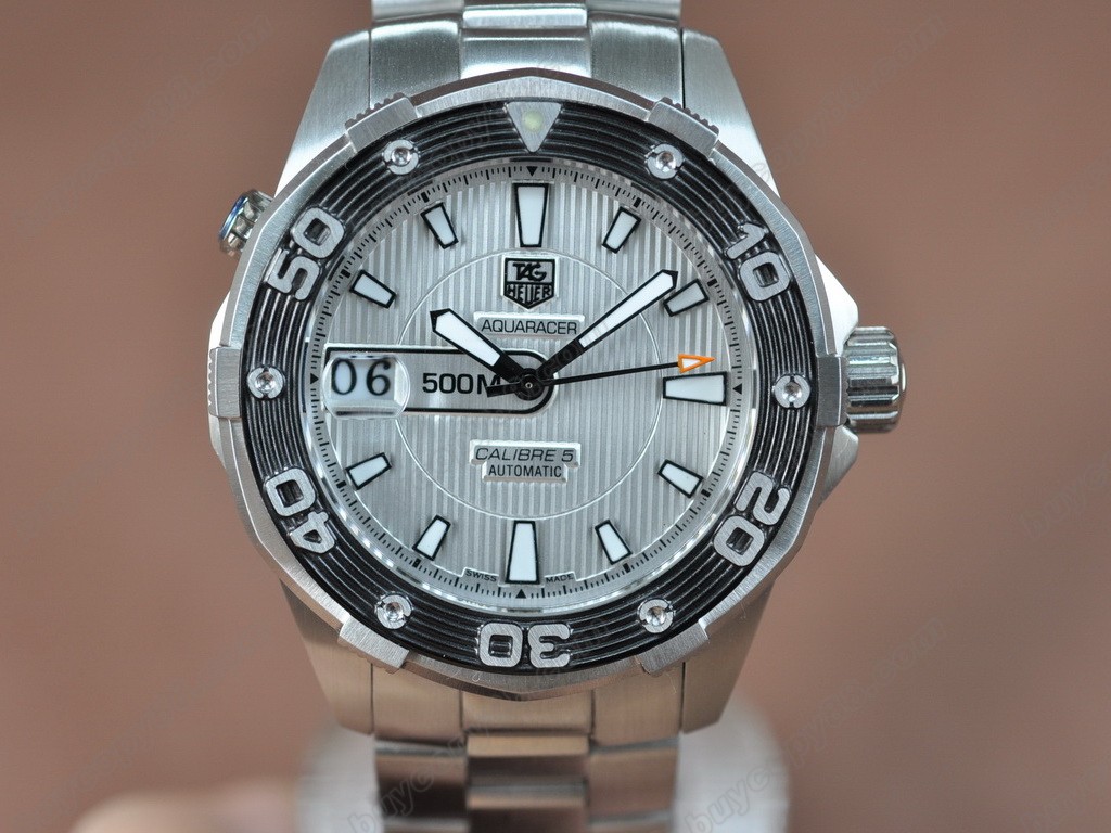 豪雅【男性用】 Aquaracer 500m SS/SS White Asian 21J自動機芯搭載7