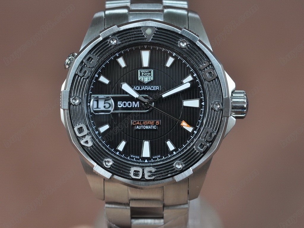 豪雅【男性用】Aquaracer 500m SS/SS Black Asian自動機芯搭載3