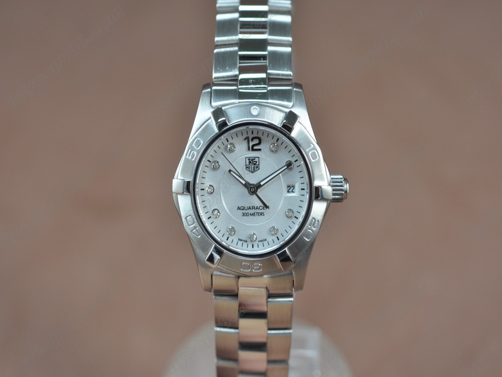 豪雅【女性用】Aquaracer Ladies SS/SS White Swiss Eta 石英機芯搭載8