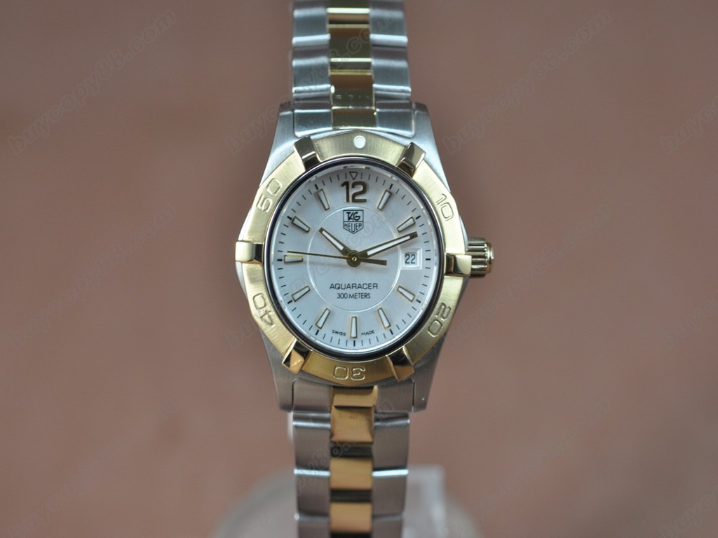  豪雅【女性用】Aquaracer Ladies TT White dial Swiss Eta 石英機芯搭載　　6