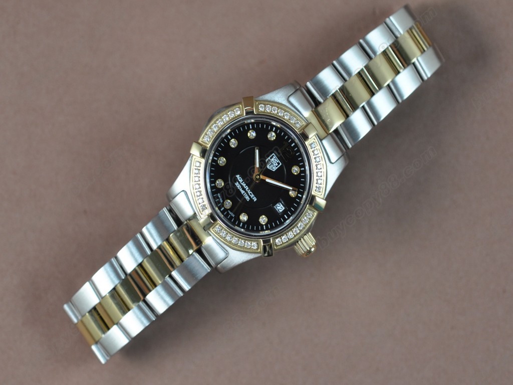 豪雅【女性用】 Aquaracer Ladies TT/Diam Black dial Swiss Eta 石英機芯搭載　　4