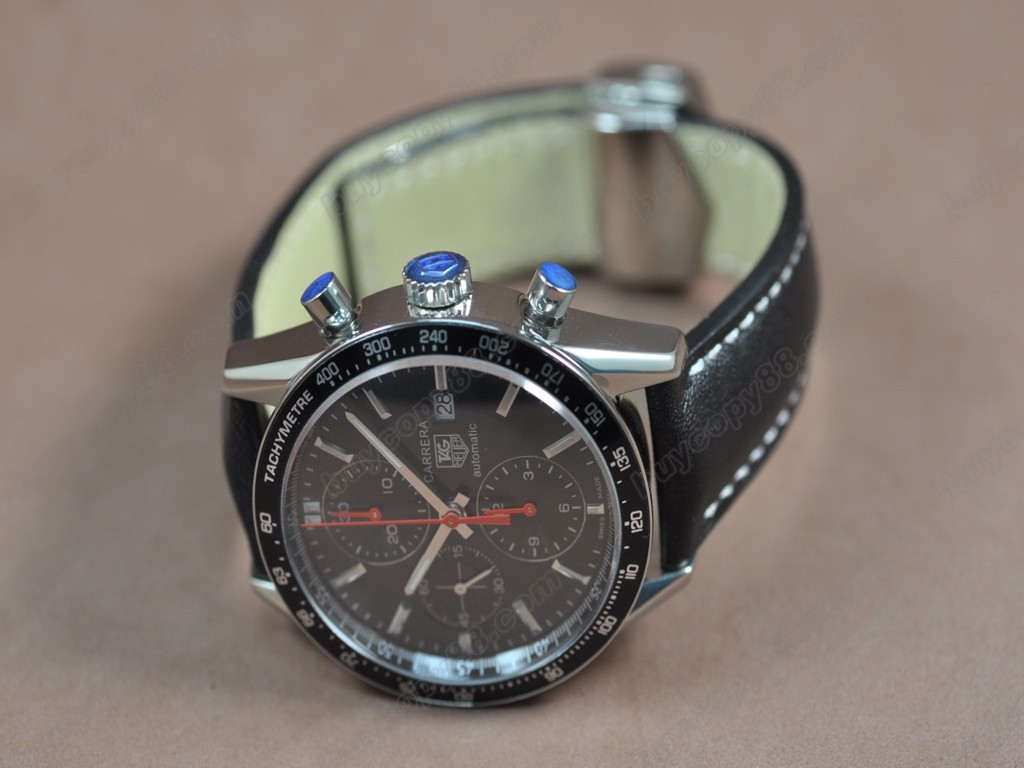 豪雅【男性用】 Carrera 41mm Chronograph SS/LE Black dial A-7750自動機芯搭載7