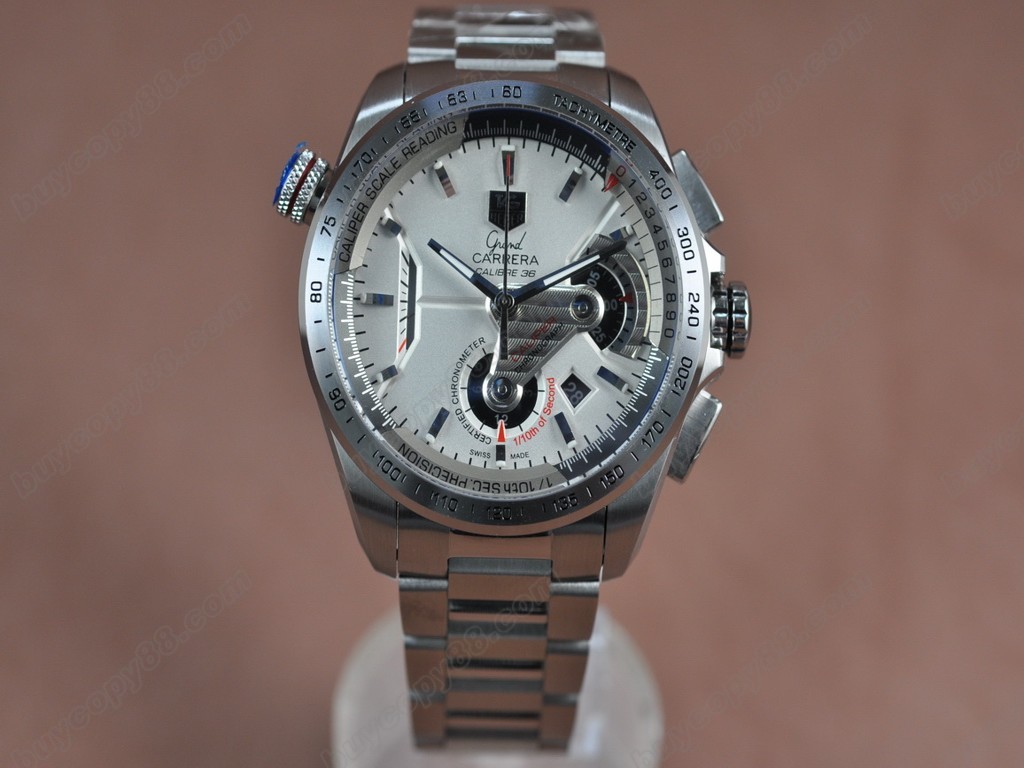 豪雅【男性用】 MadTag Heuer Watches Grand Carrera Calibre 36 DLC/TI/SS A-7750自動機芯搭載 7