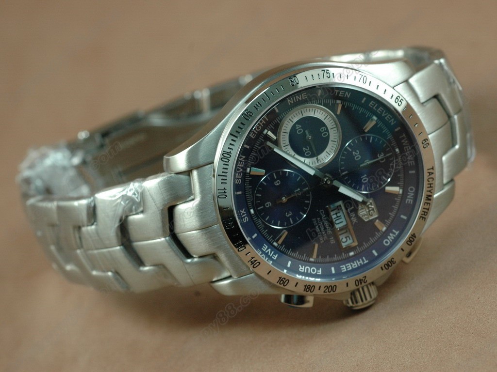 豪雅【男性用】Link Chronograph SS Blue Asian 7750 自動機芯搭載6