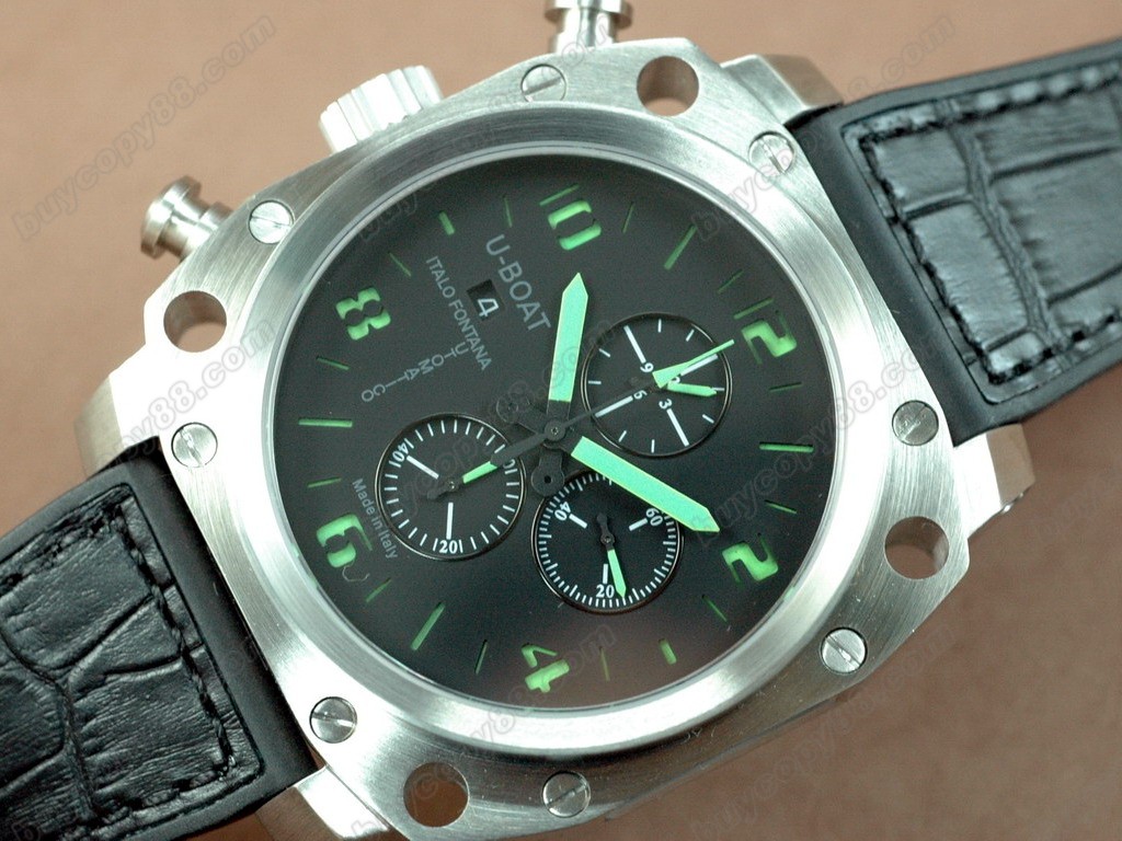 優寶【男性用】 Thousands of Feet Chrono SS/LE Black/Green A-7750自動機芯搭載．28800bph 振動0