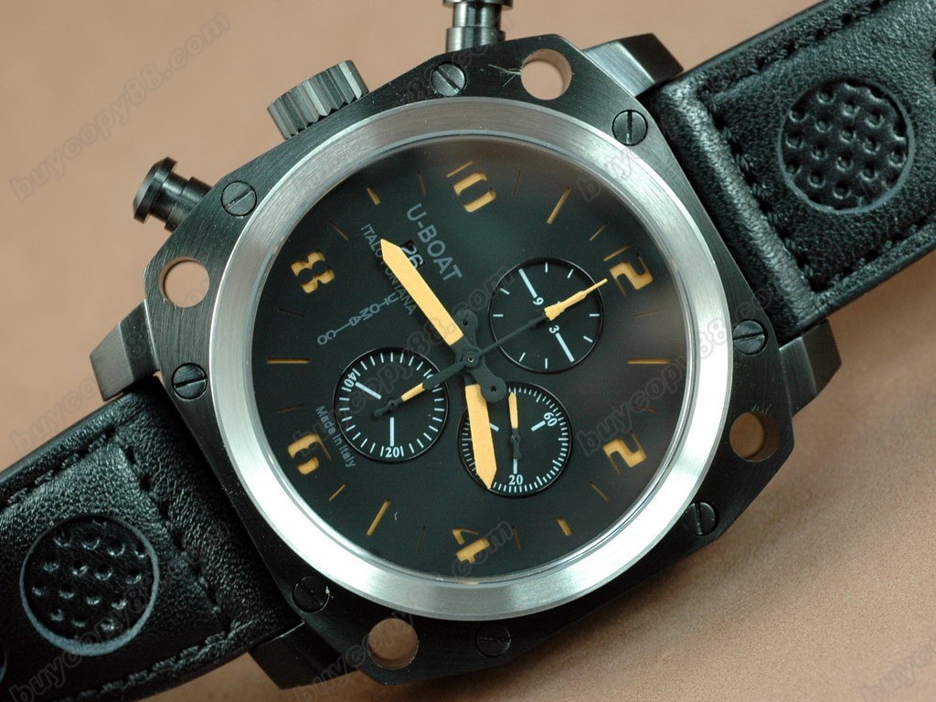 優寶【男性用】 Thousands of Feet Chrono PVD/LE Black/Orange A-7750自動機芯搭載．28800bph 振動　 4