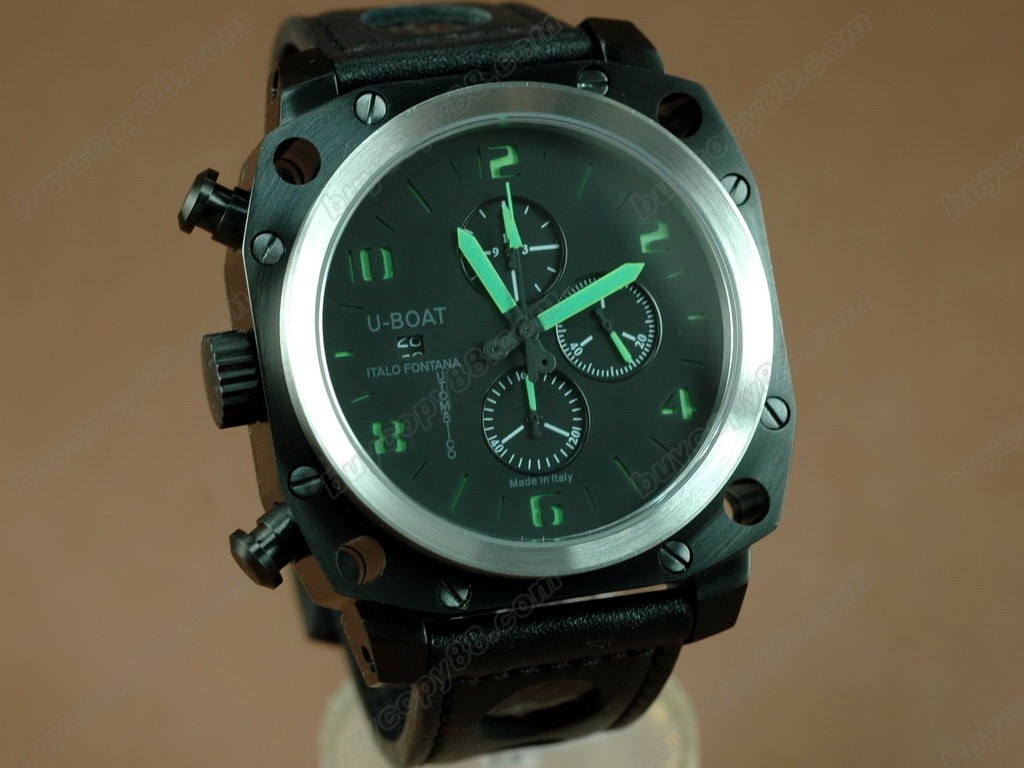 優寶【男性用】 Thousands of Feet Chrono PVD/LE Black/Green A-7750自動機芯搭載0