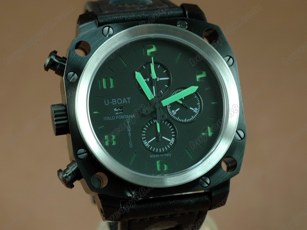 優寶【男性用】 Thousands of Feet Chrono PVD/LE Black/Green A-7750自動機芯搭載1