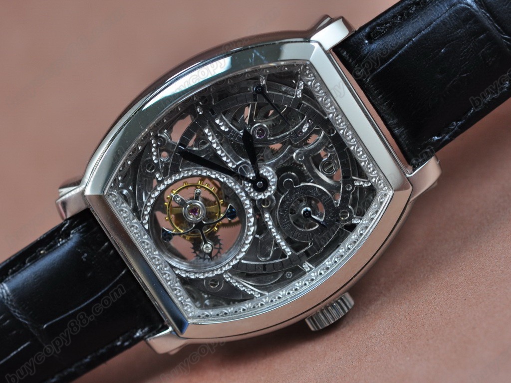 江詩丹頓　【男性用】Malte Tourbillon WG Skeleton Dial Real 陀飛輪搭載　4