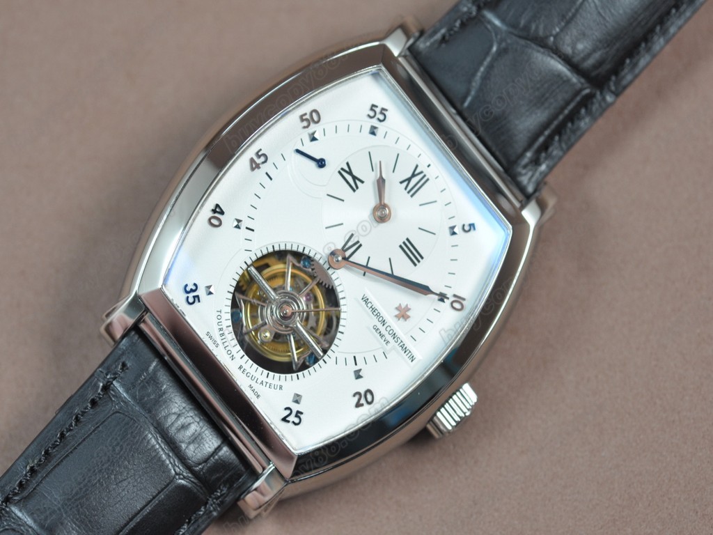 江詩丹頓　【男性用】 Malte Regulator Tourbillon SS/LE Wht Dial Flying 陀飛輪搭載2