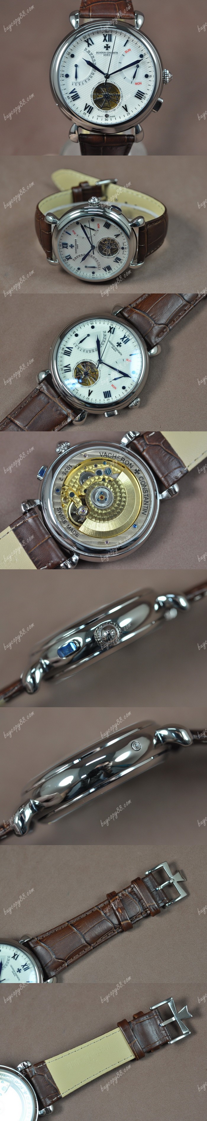  江詩丹頓Vacheron Constantin Matle Calender Tourbillon SS/LE White Asian自動機芯搭載0