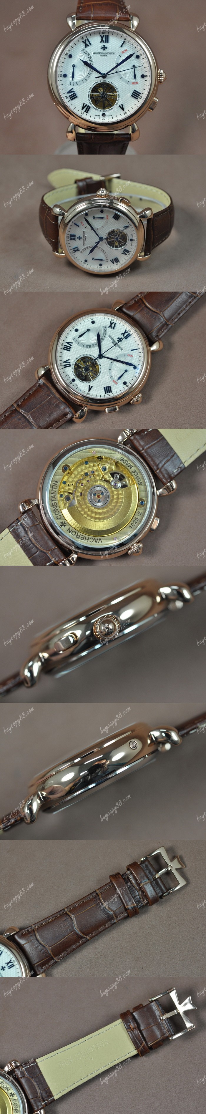 江詩丹頓Vacheron Constantin Matle Calender Tourbillon 玫瑰金/LE White Asian自動機芯搭載0