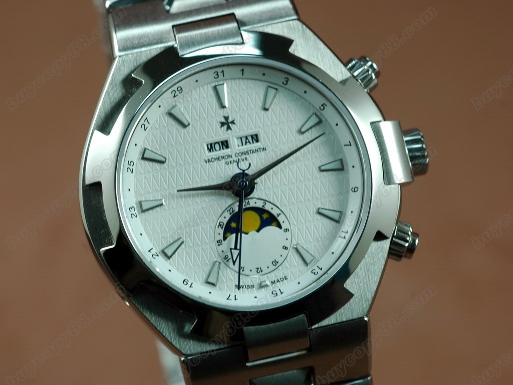 江詩丹頓　【男性用】 Overseas SS White Dial Swiss 2836自動機芯搭載 0