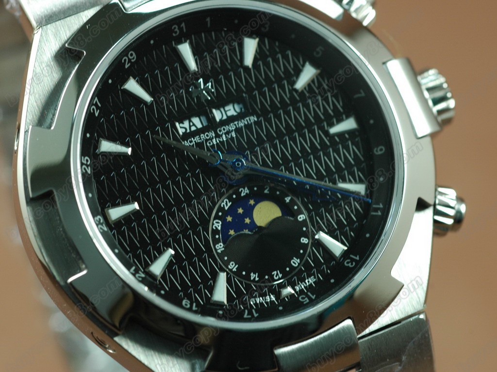 江詩丹頓　【男性用】Overseas SS Black Dial Swiss 2836 自動機芯搭載4