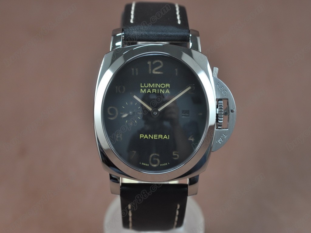 沛納海【男性用】 Luminor Marina 44mm SS/LE Black dial Asia21J 自動機芯搭載4