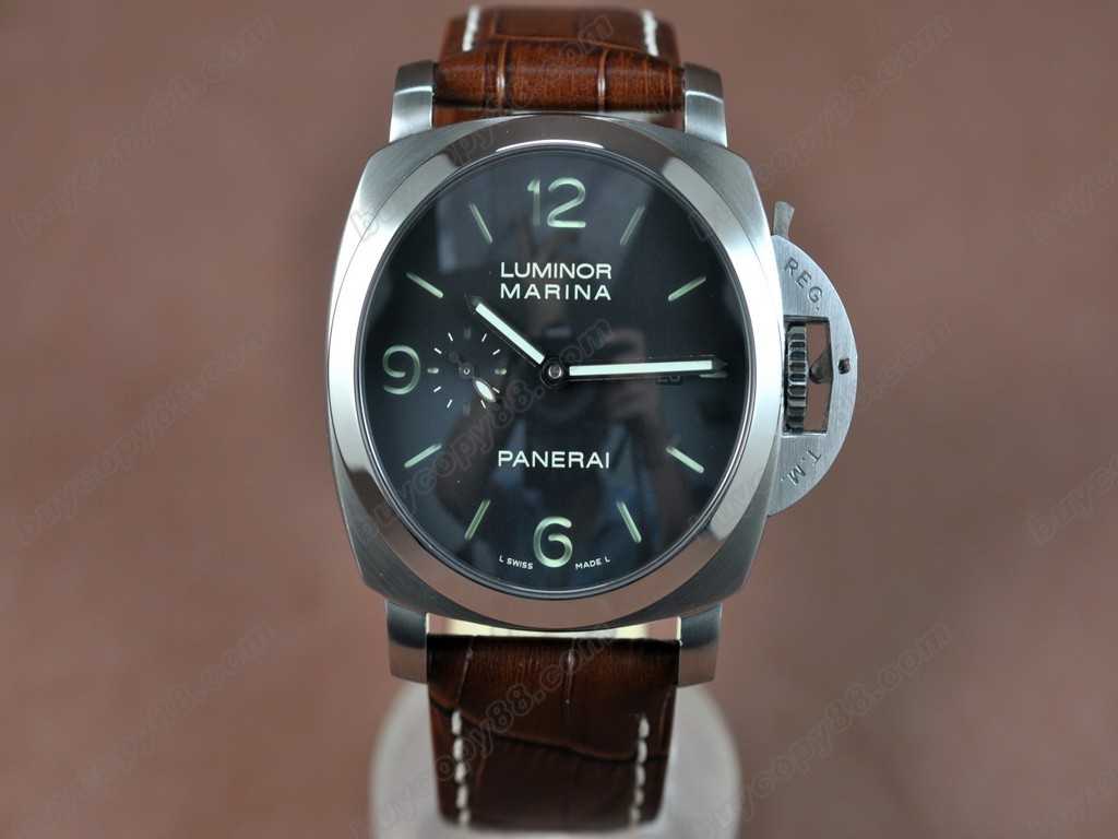 沛納海【男性用】 Luminor Marina 44mm SS/LE Black dialAsia21J 自動機芯搭載8