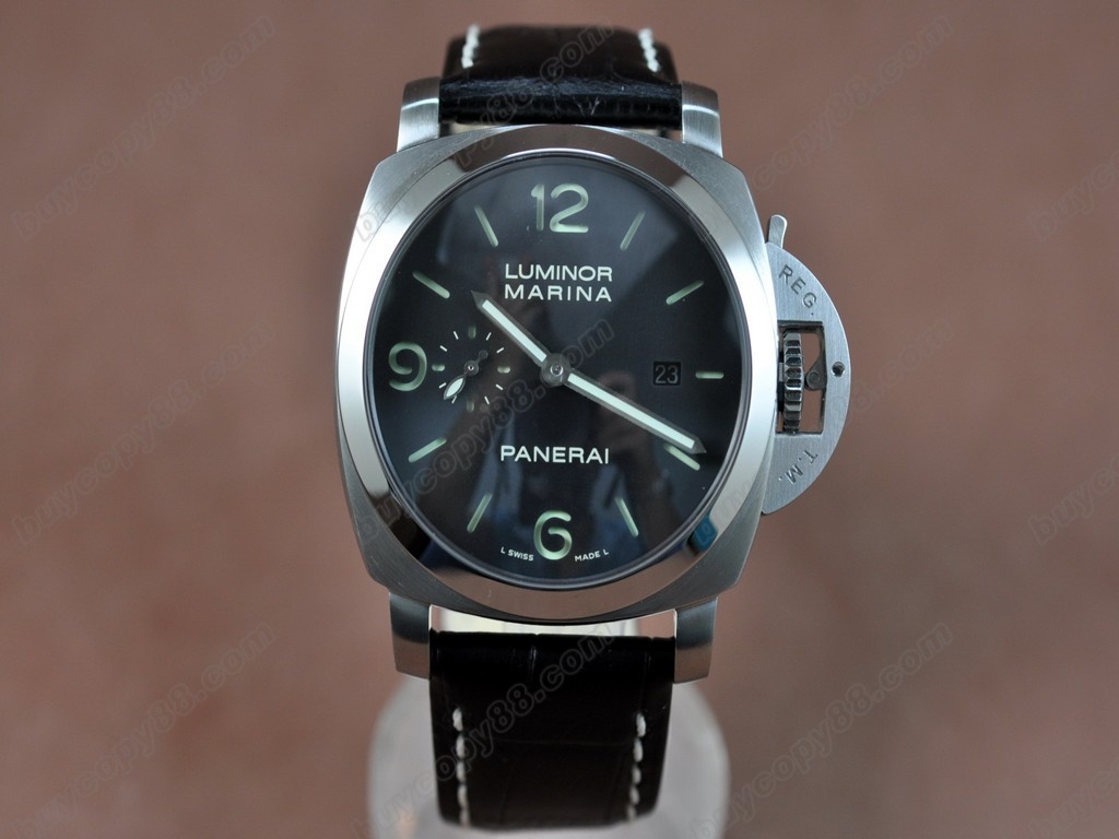 沛納海【男性用】Luminor Marina 44mm SS/LE Black dial Asia21J 自動機芯搭載2