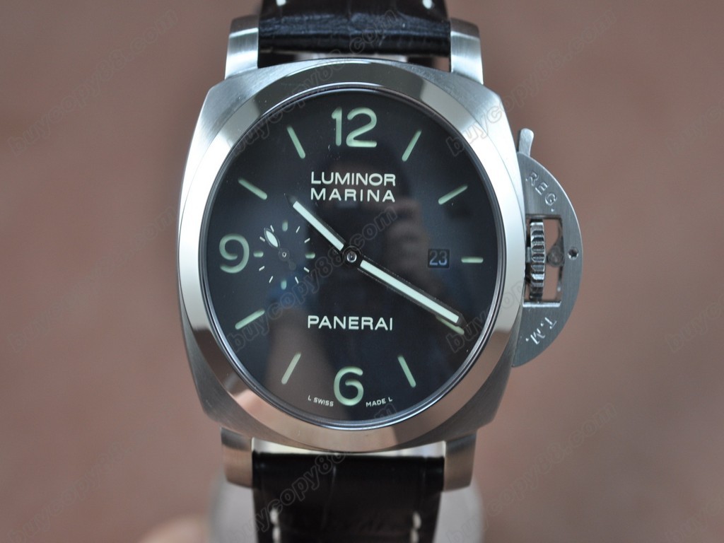 沛納海【男性用】Luminor Marina 44mm SS/LE Black dial Asia21J 自動機芯搭載3